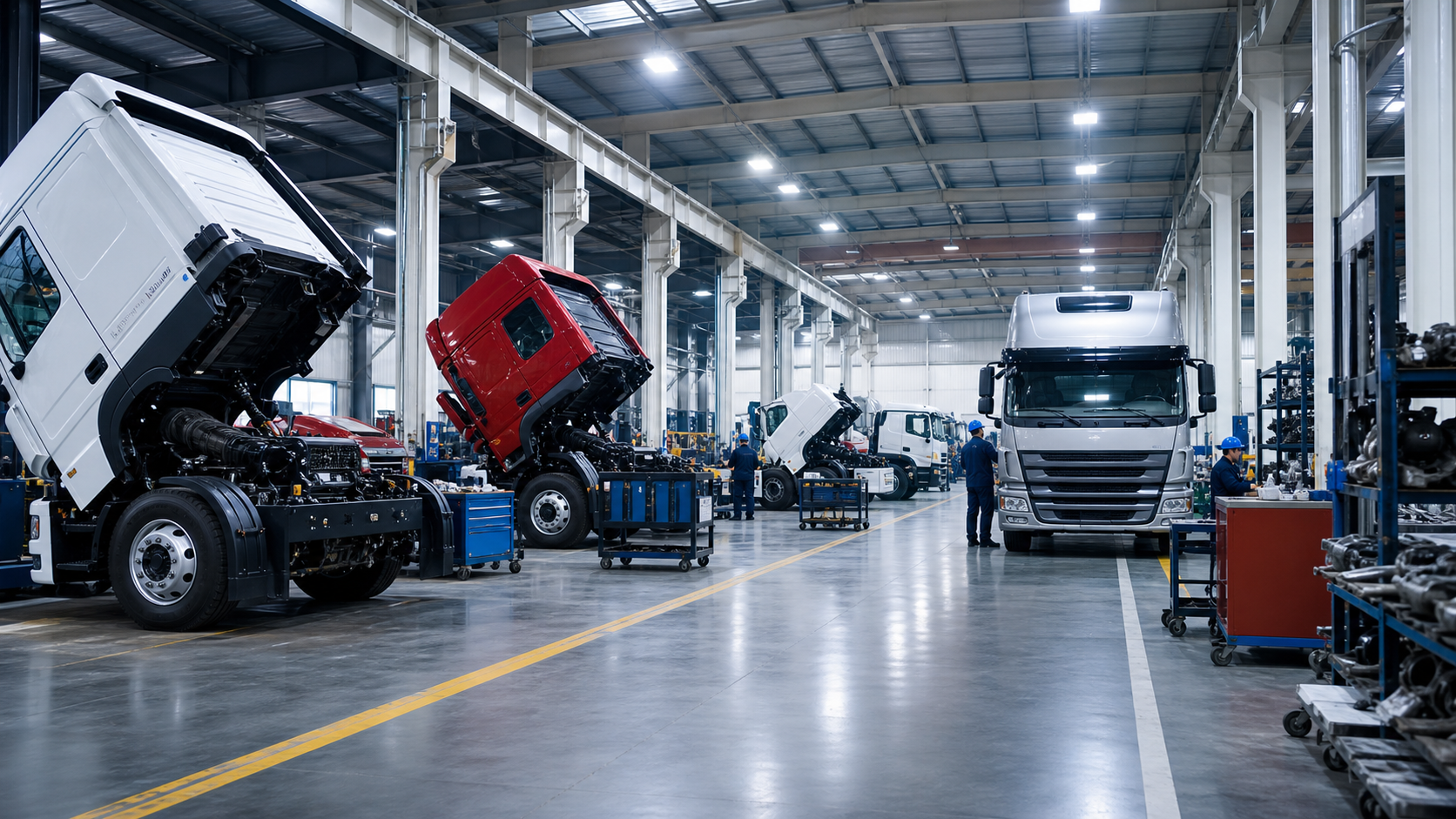 HUATRUX commercial vehicle factory and preparation workshop